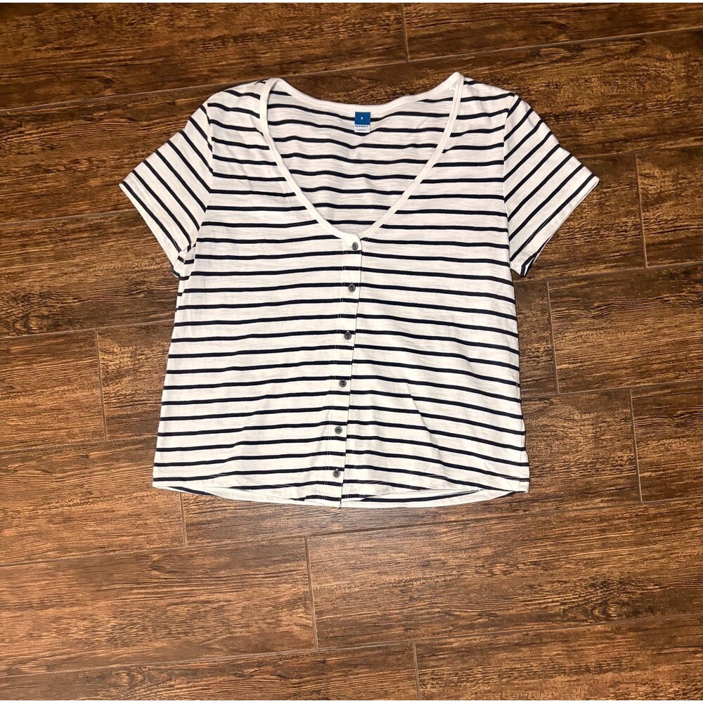 Old Navy Striped Button-Front Top - S